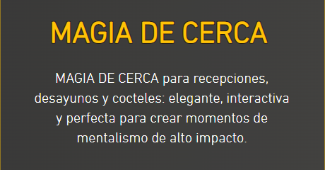 Shows de Ilusionismo y Mentalismo.